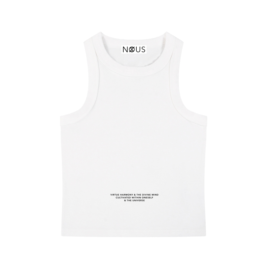 True Virtue ICØN - Women's White Acid Washed Tank Top