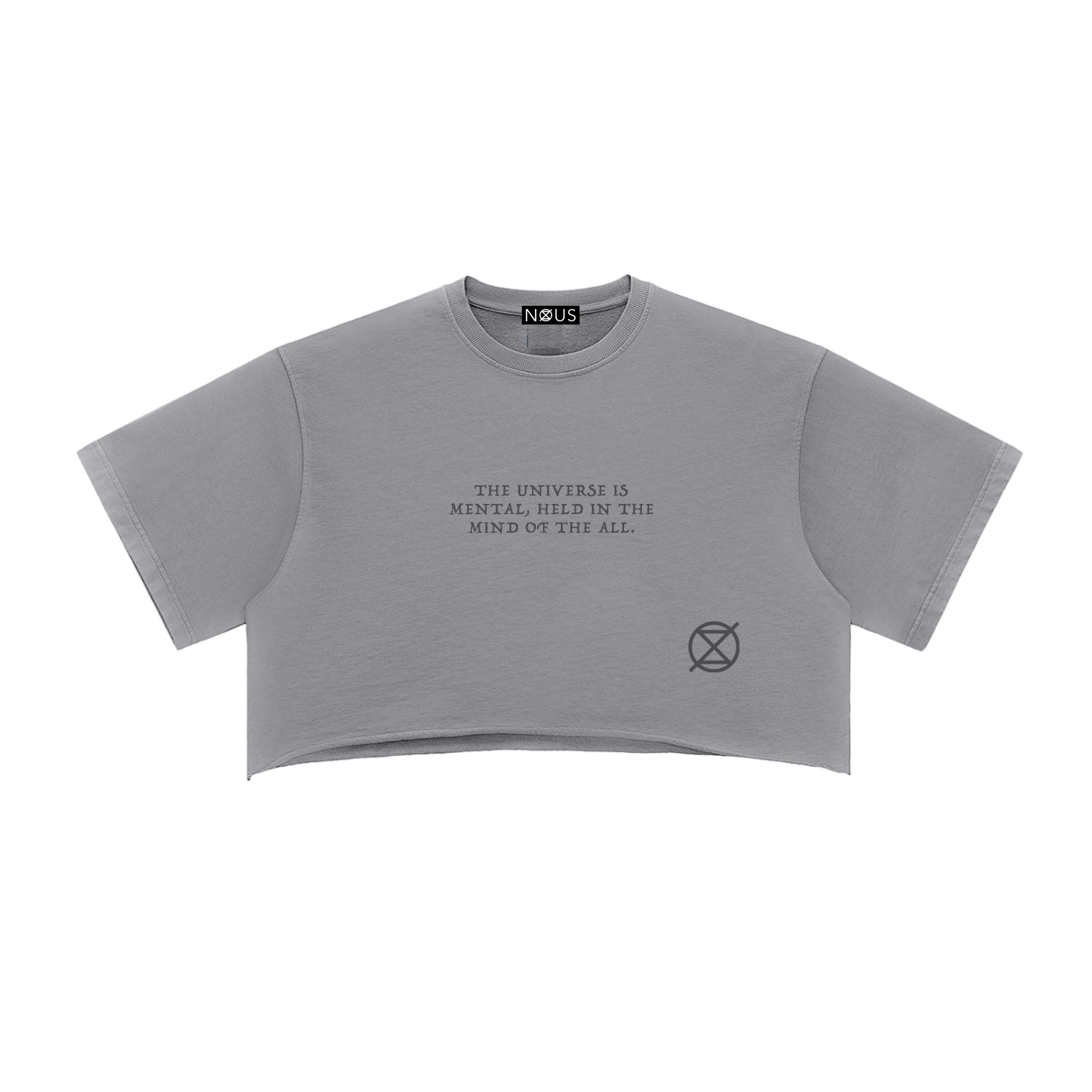 The Universe Is Mental - Women's Raw Edge Crop Top