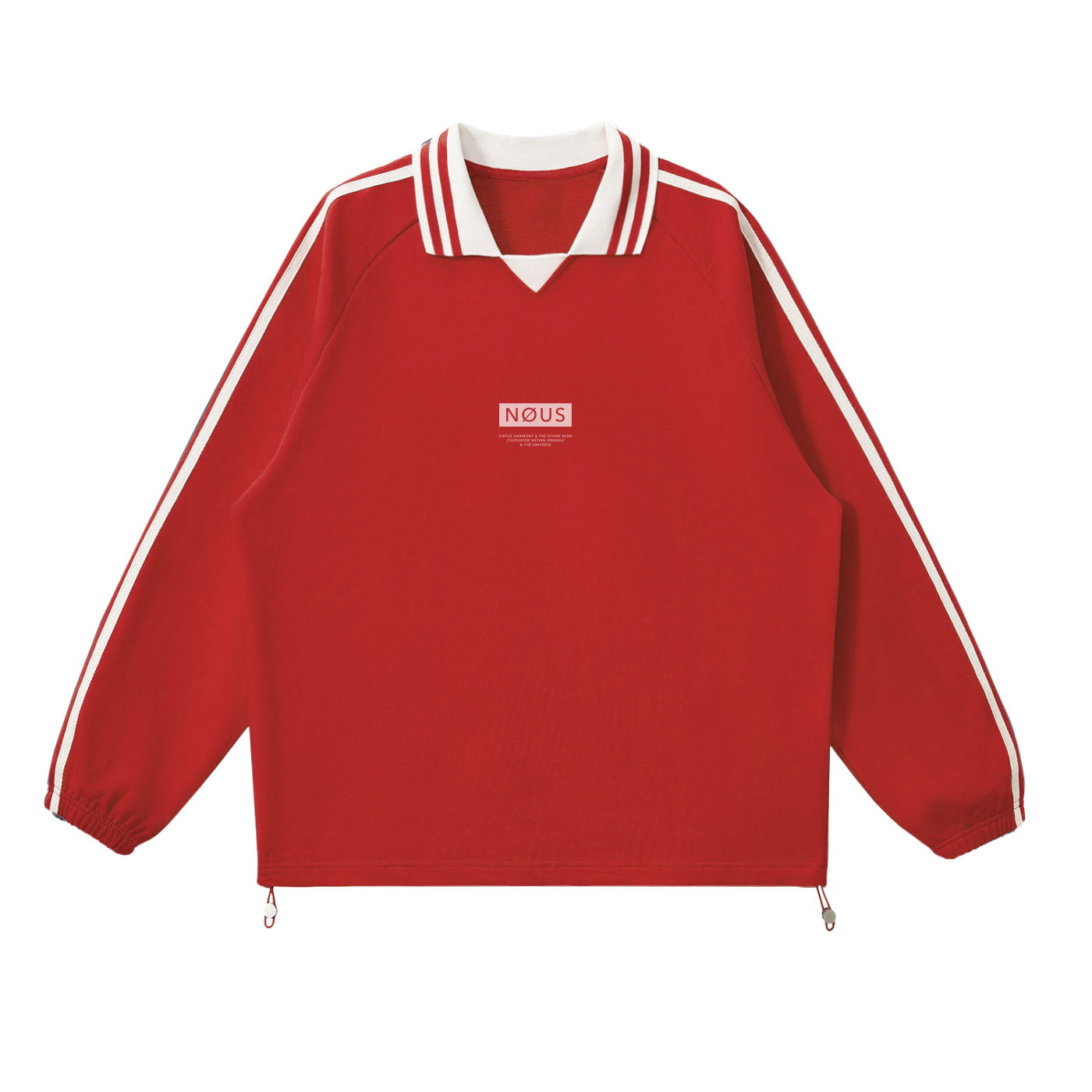 ICØN - Striped Lapel Collar Sweatshirt