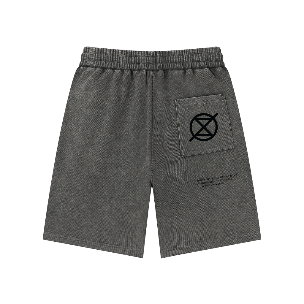 ICØN - Mineral Wash Waffle Knit Shorts