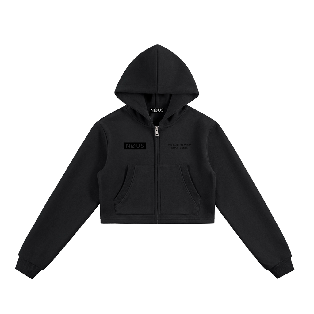 ICØN Sigil - Women's Cropped Zip-Up Hoodie