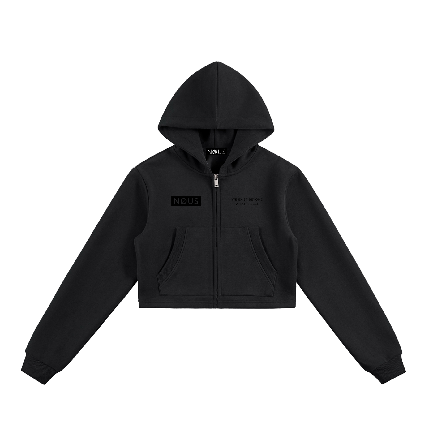 ICØN Sigil - Women's Cropped Zip-Up Hoodie