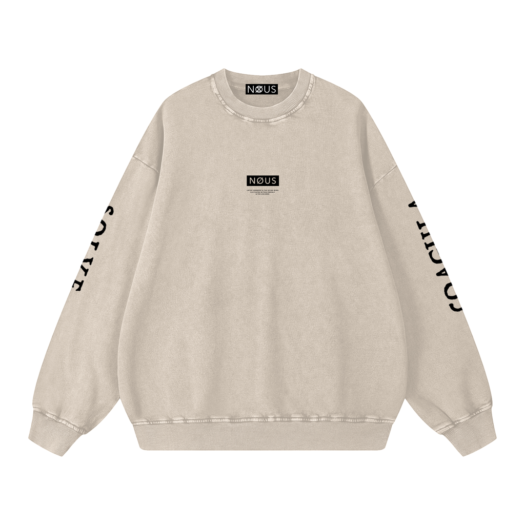 NØUS-Society,Solve-Coagula,Acid-washed,Oversized-Sweatshirt,Spring-Summer,Year-Zero-Collection,2026-Collection,Longsleeve,Sweatshirt