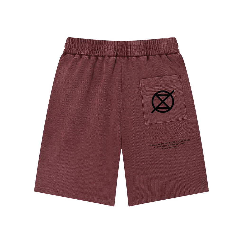 ICØN - Mineral Wash Waffle Knit Shorts