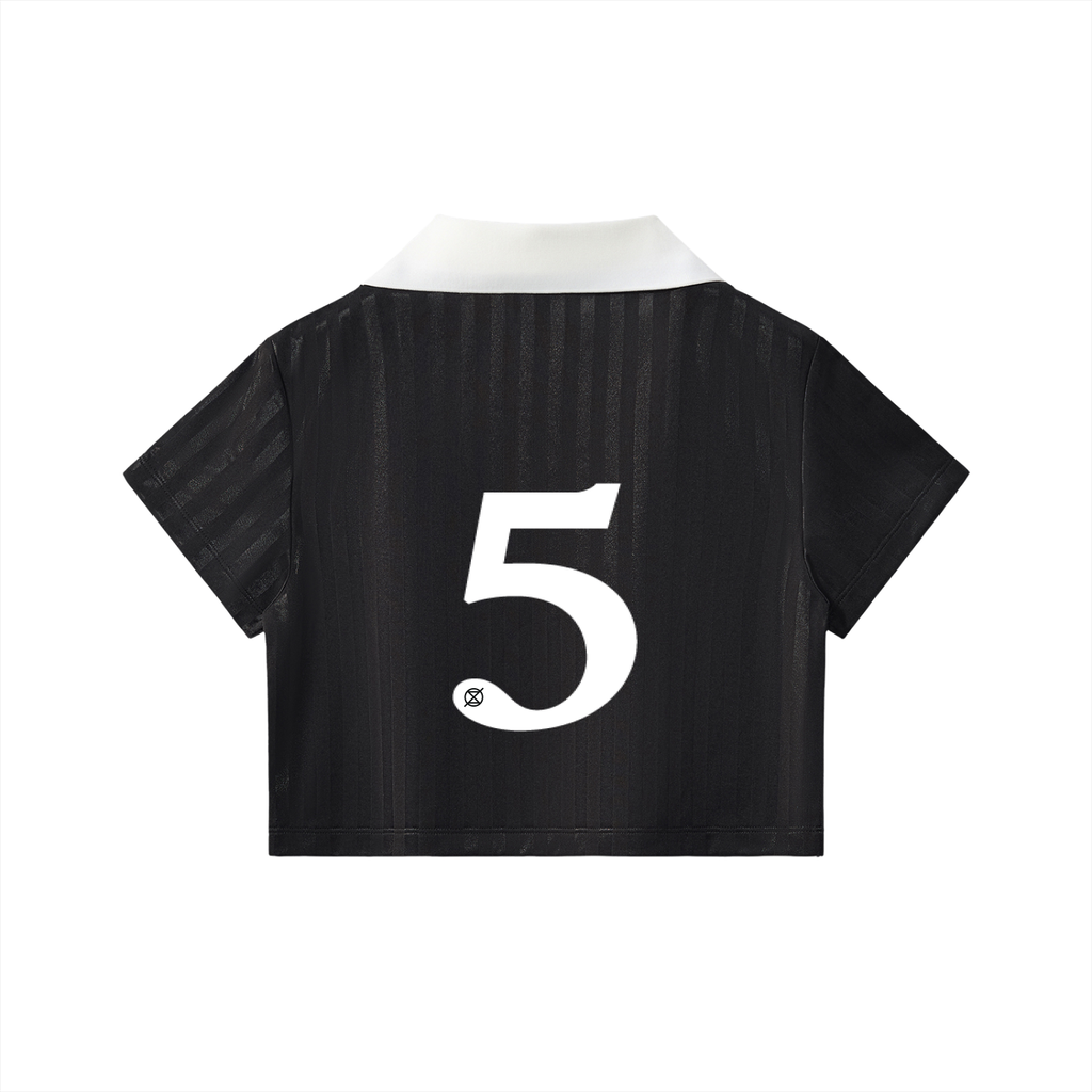 NØUS SØCIETY FC - Women's Collar Striped Cropped Jersey #5