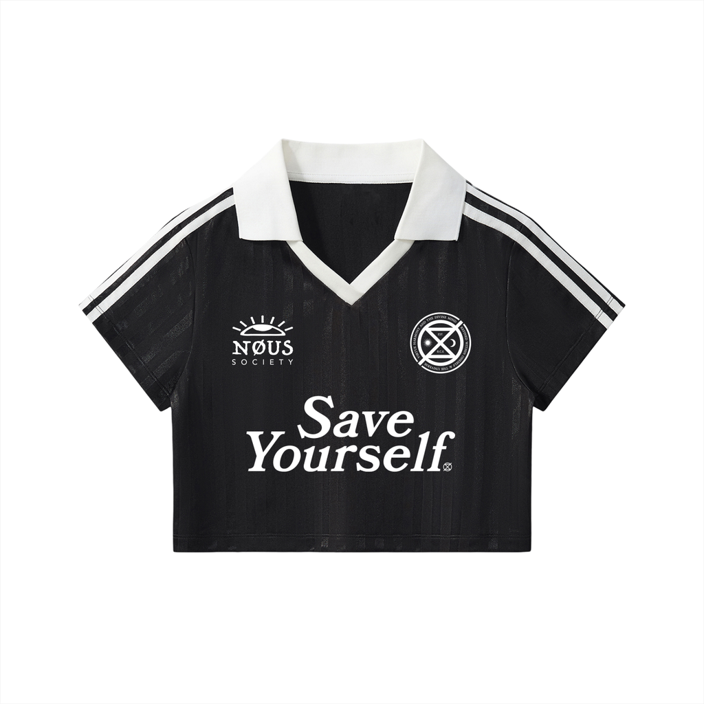 NØUS SØCIETY FC - Women's Collar Striped Cropped Jersey #5