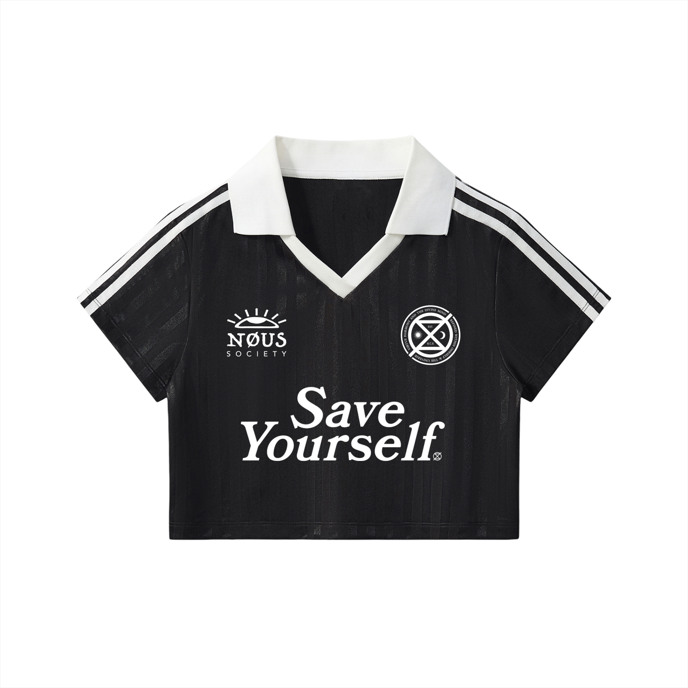 NØUS SØCIETY FC - Women's Collar Striped Cropped Jersey #5