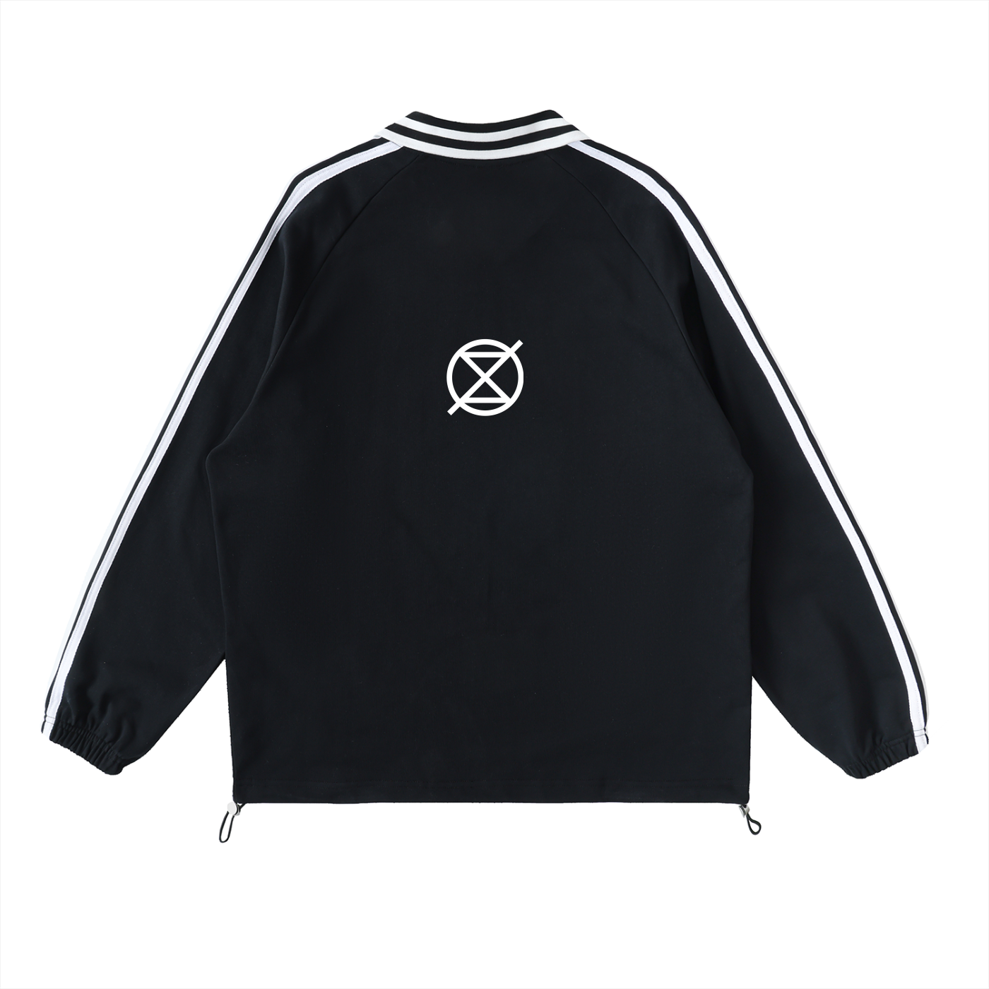 ICØN - Striped Lapel Collar Sweatshirt
