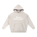 Save-Yourself,Oversized-Hoodie,Snow-Washed,NØUS-Society,2026-Collection,Year-Zero-Collection,Mild-Apricot,Fleece-Hoodie