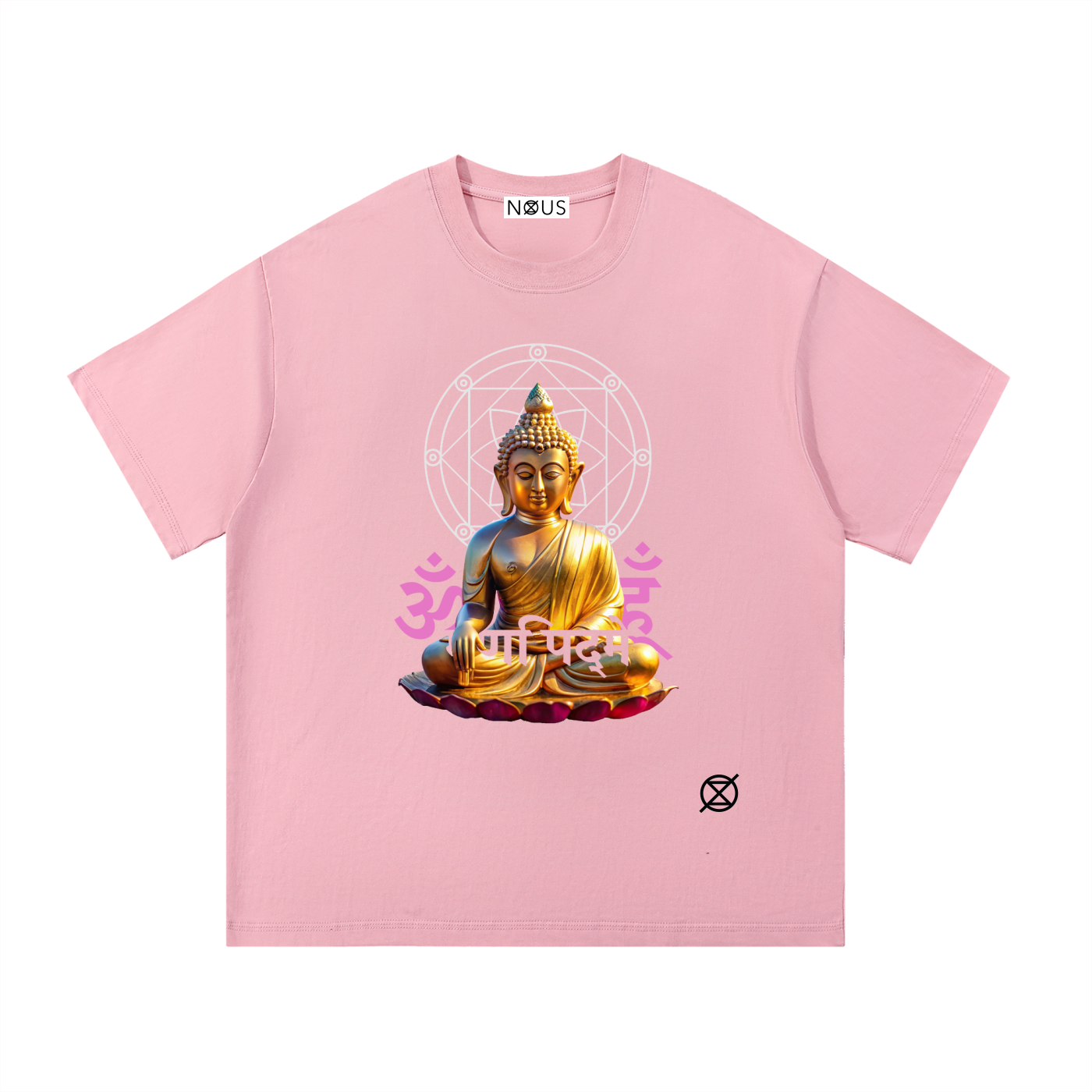 Lotus-Buddha,NØUS-Society,Spring-Summer,Year-Zero-Collection,2026-Collection,Lotus-Flower,Buddha,Om,Oversized- TShirt,Siddhartha-Gautama
