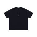 Black t-shirt on a white background