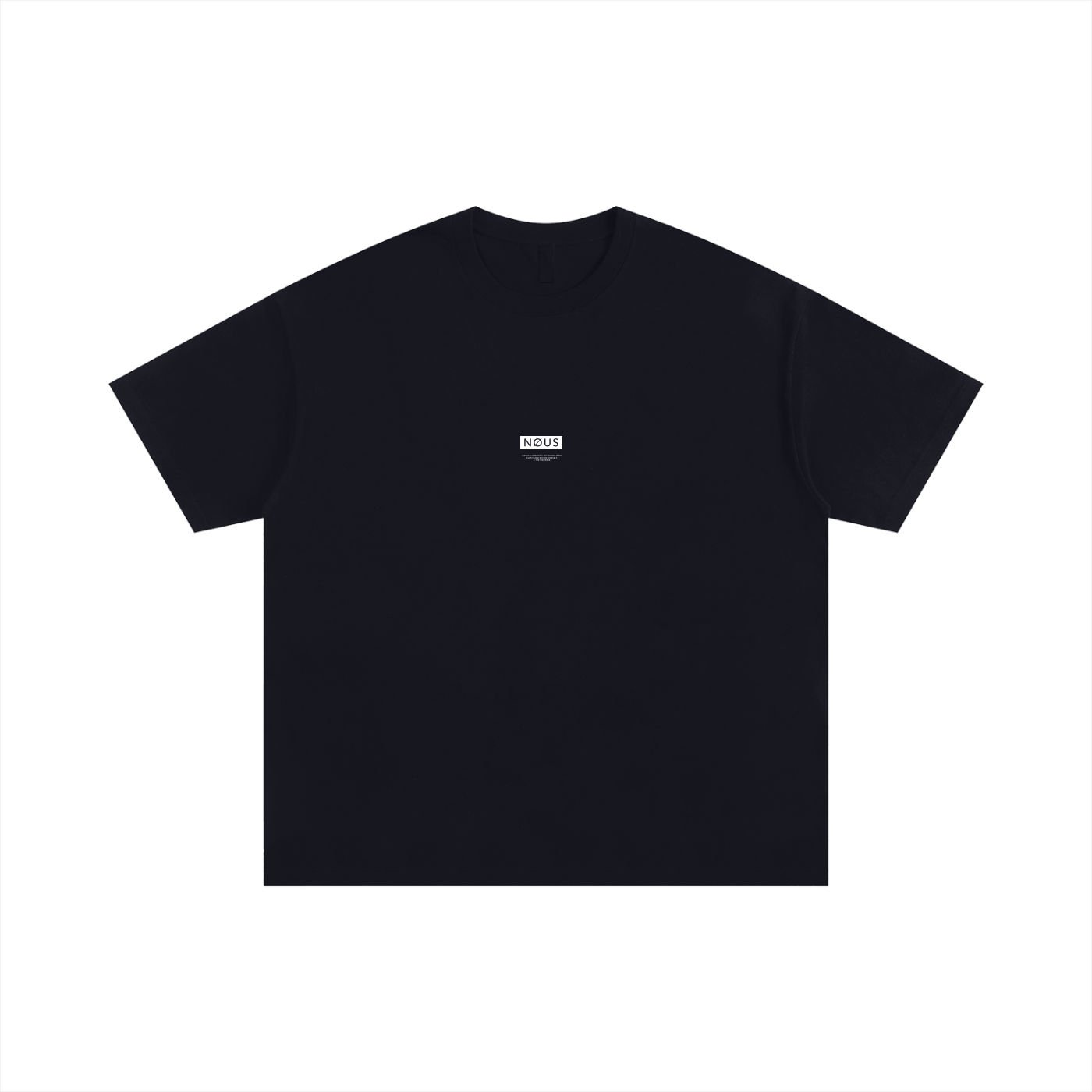 Black t-shirt on a white background