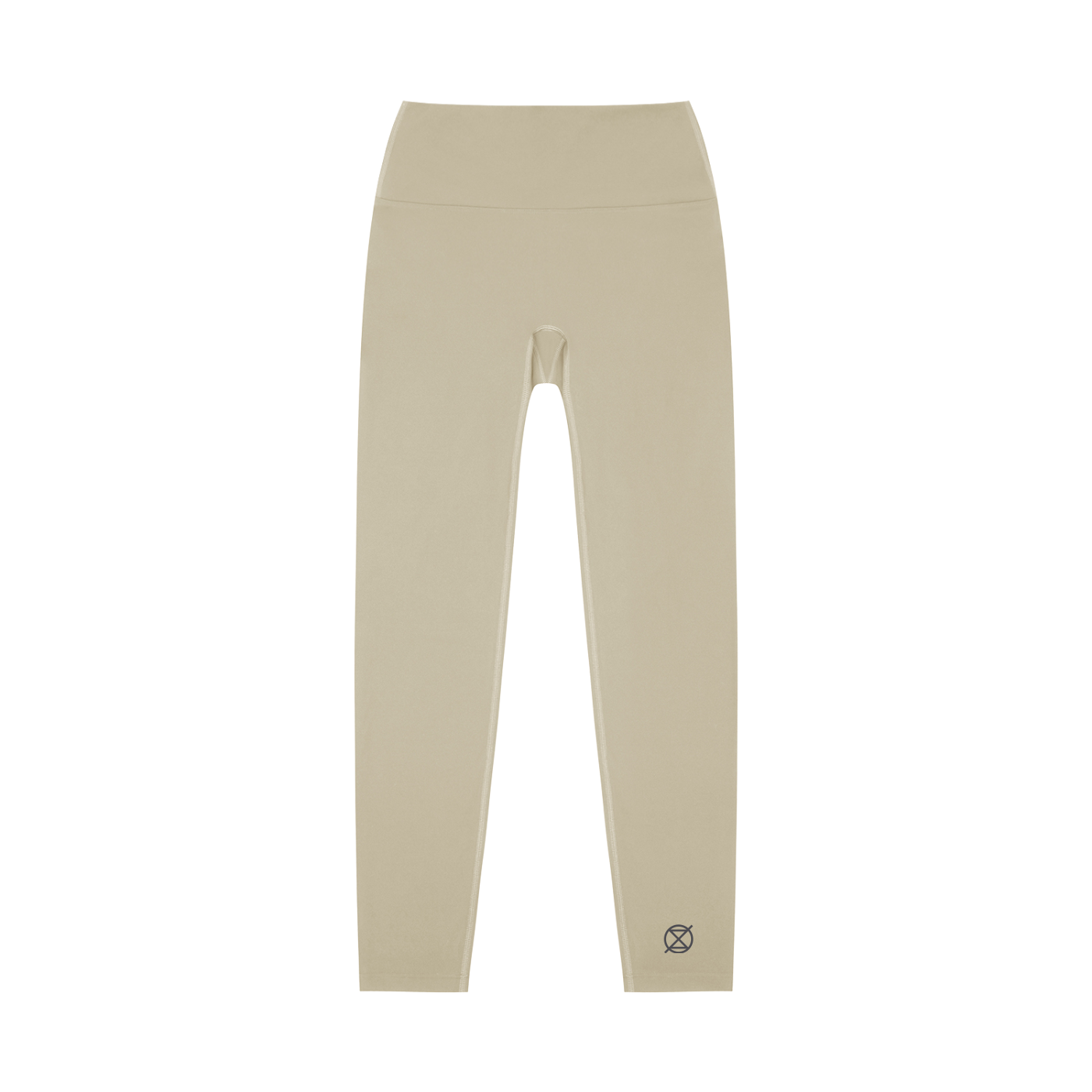 Beige leggings on a white background