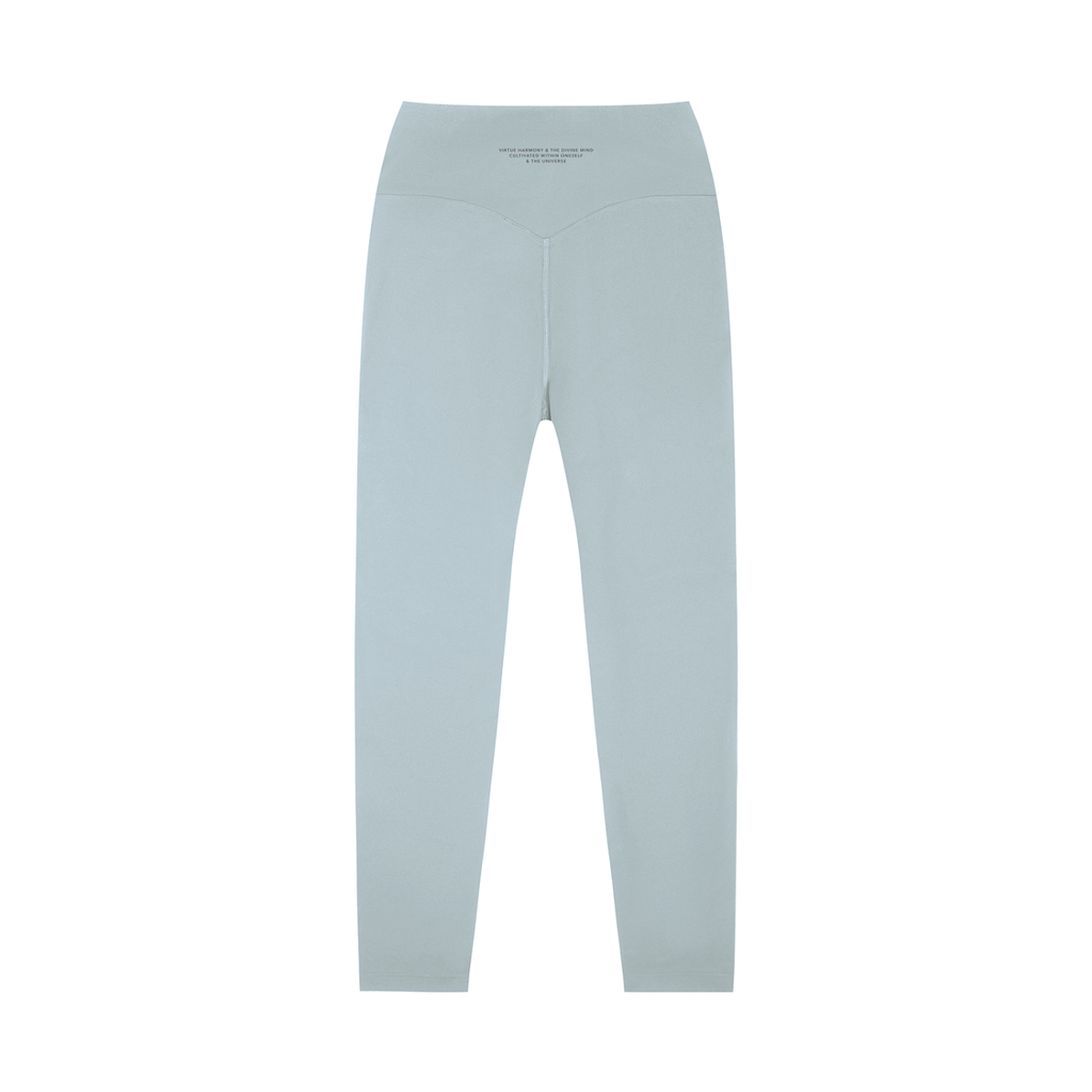 Light blue leggings on a white background