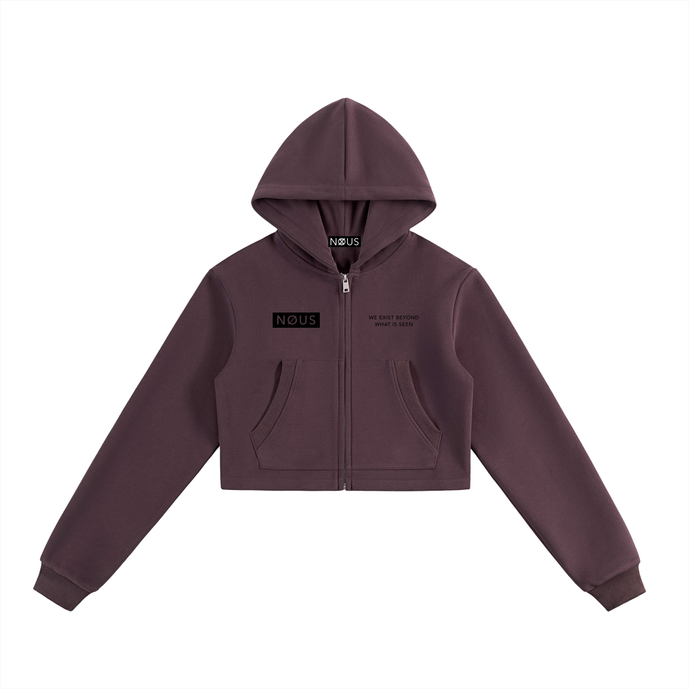 ICØN Sigil - Women's Cropped Zip-Up Hoodie