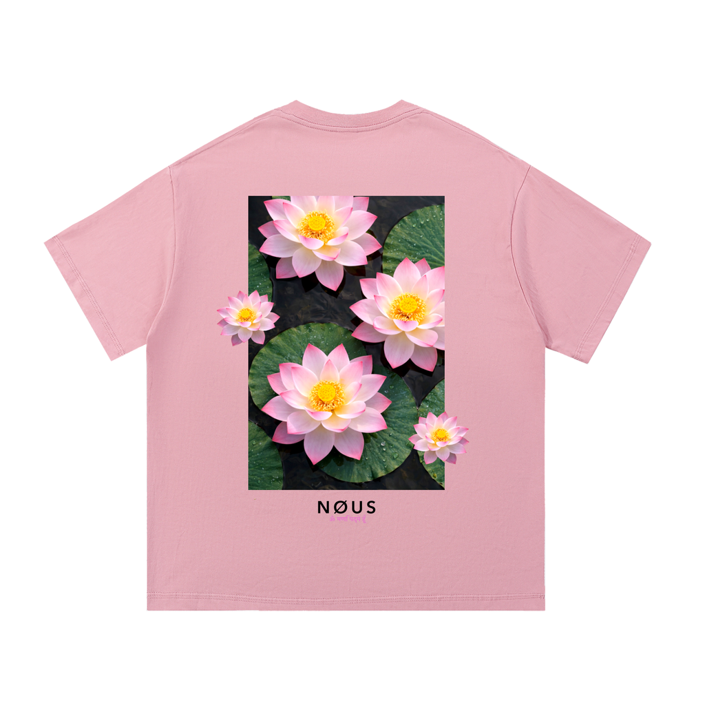 Lotus-Buddha,NØUS-Society,Spring-Summer,Year-Zero-Collection,2026-Collection,Lotus-Flower,Buddha,Om,Oversized- TShirt,Siddhartha-Gautama