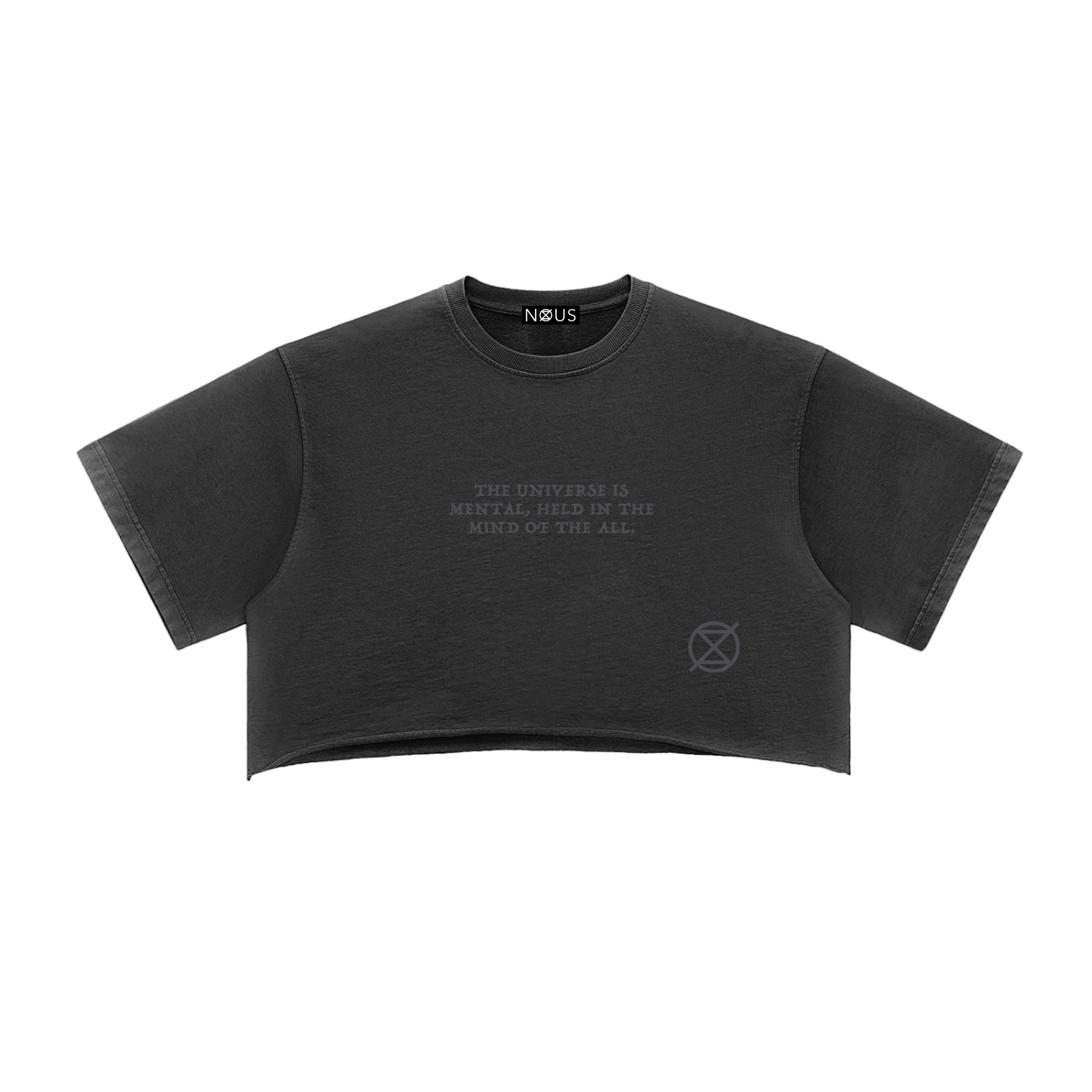The Universe Is Mental - Women's Raw Edge Crop Top