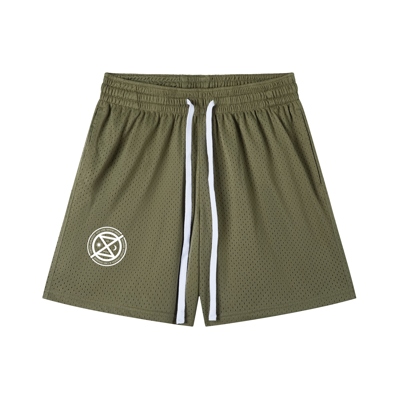 NØUS-Society,Sigl-Logo,Athletic-Shorts,Breathable-shorts,Black,Army-Green,Brown,2026-Collection,Year-Zero-Collection,Beyond-What-Is-Seen