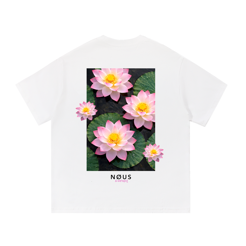 Lotus-Buddha,NØUS-Society,Spring-Summer,Year-Zero-Collection,2026-Collection,Lotus-Flower,Buddha,Om,Oversized- TShirt,Siddhartha-Gautama