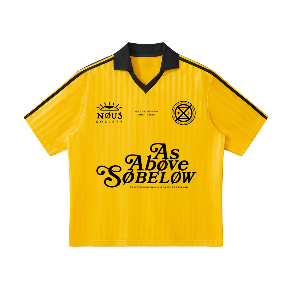 NØUS SØCIETY FC -  Collar Striped Soccer Jersey #7