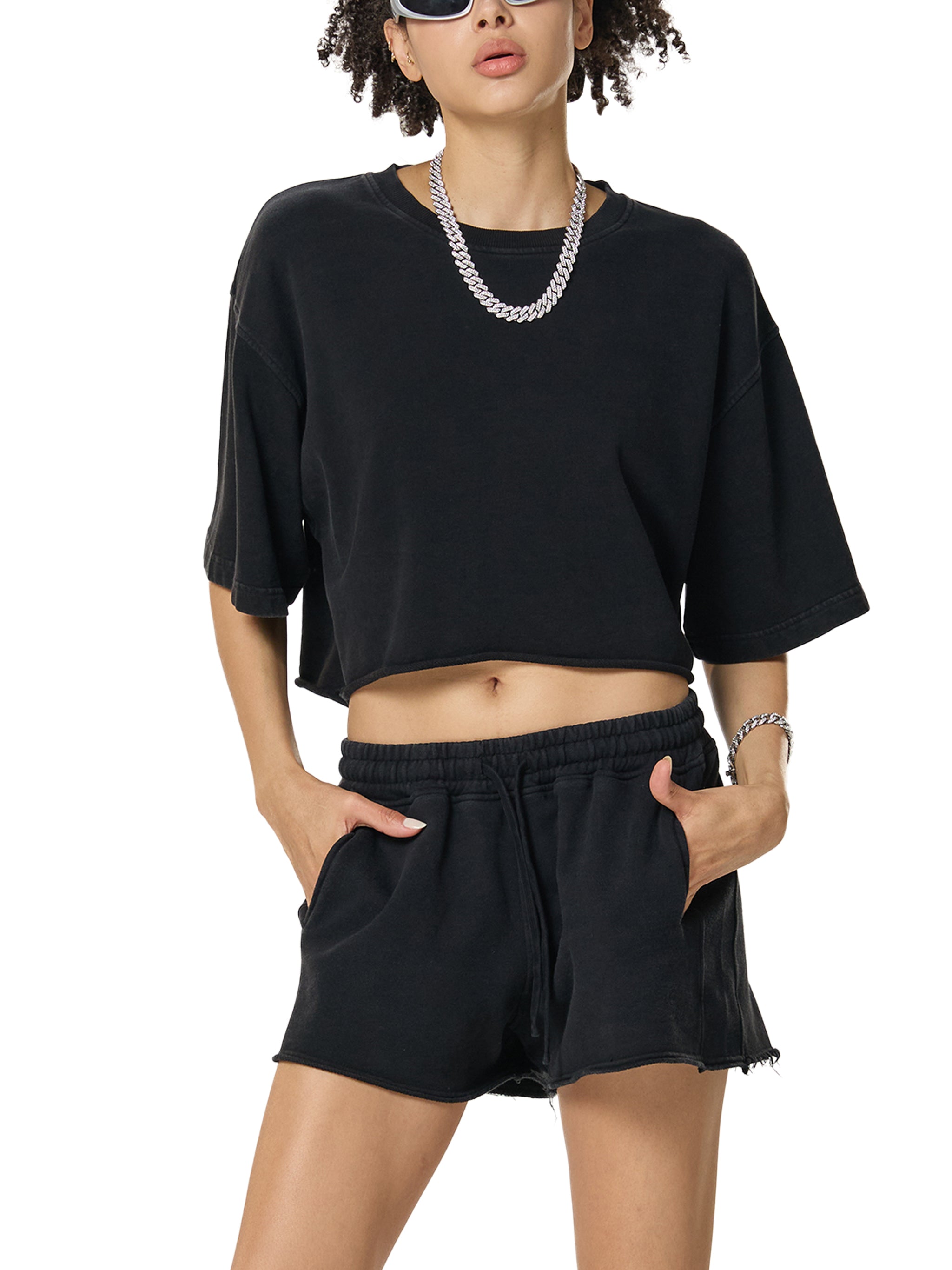 The Universe Is Mental - Women's Raw Edge Crop Top
