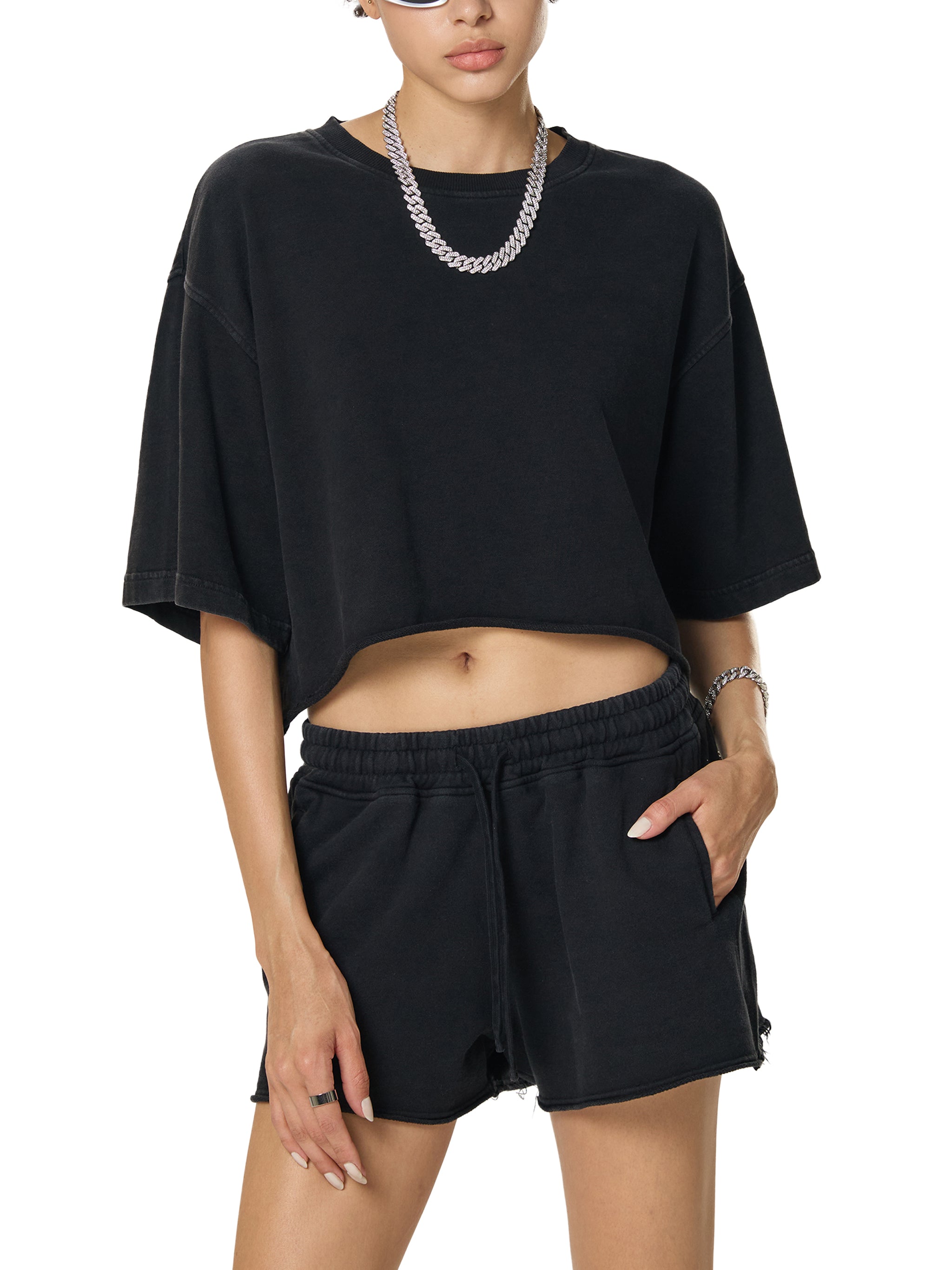 The Universe Is Mental - Women's Raw Edge Crop Top