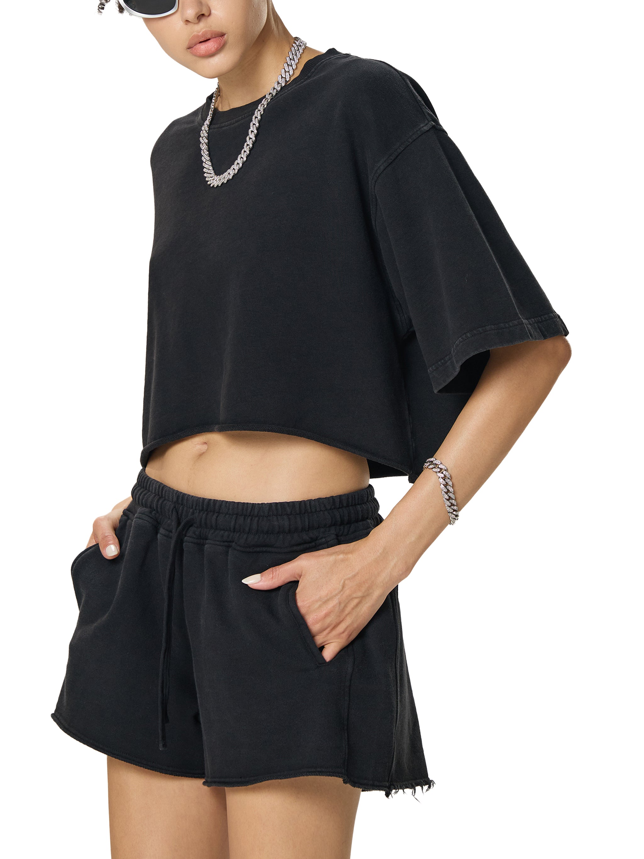 The Universe Is Mental - Women's Raw Edge Crop Top