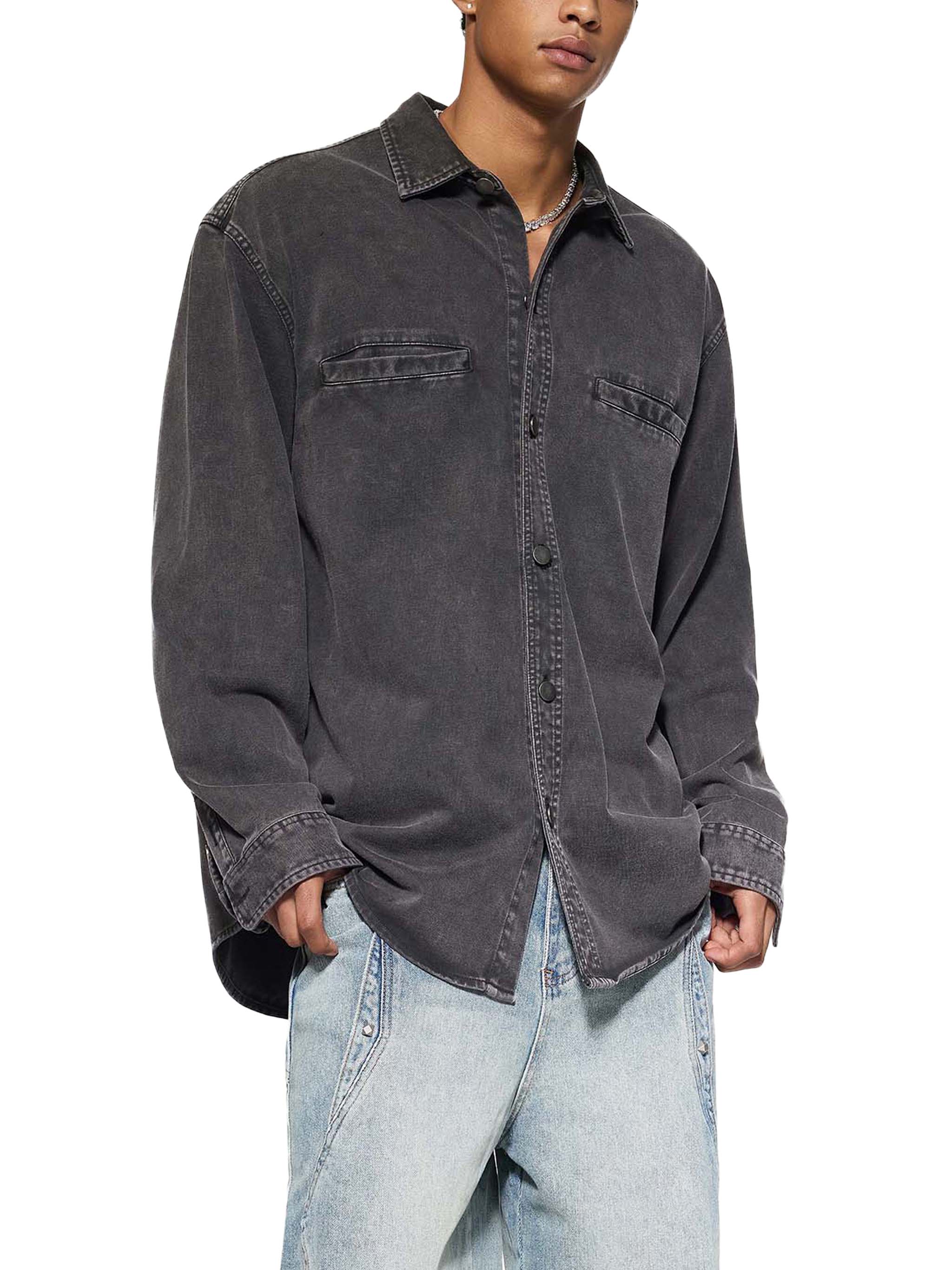 ICØN NØUS - Denim Vintage Washed Button-Up shirt