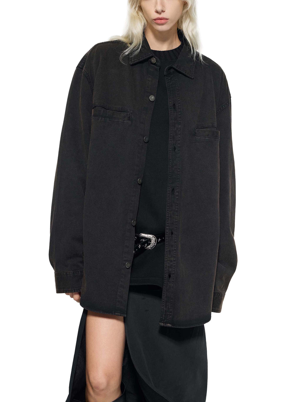 ICØN NØUS - Denim Vintage Washed Button-Up shirt